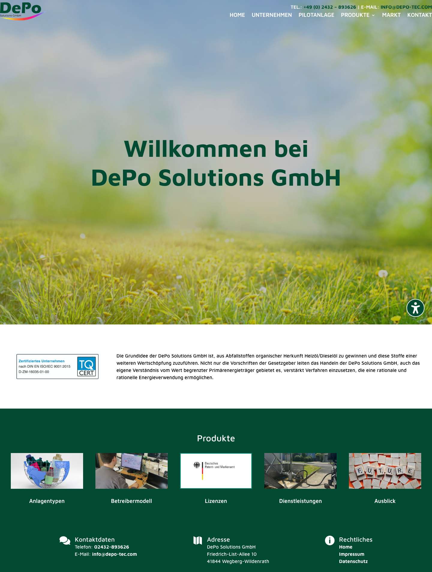 DePo Solutions GmbH aus Wegberg-Wildenrath, Nordrhein-Westfalen - Full Screenshot