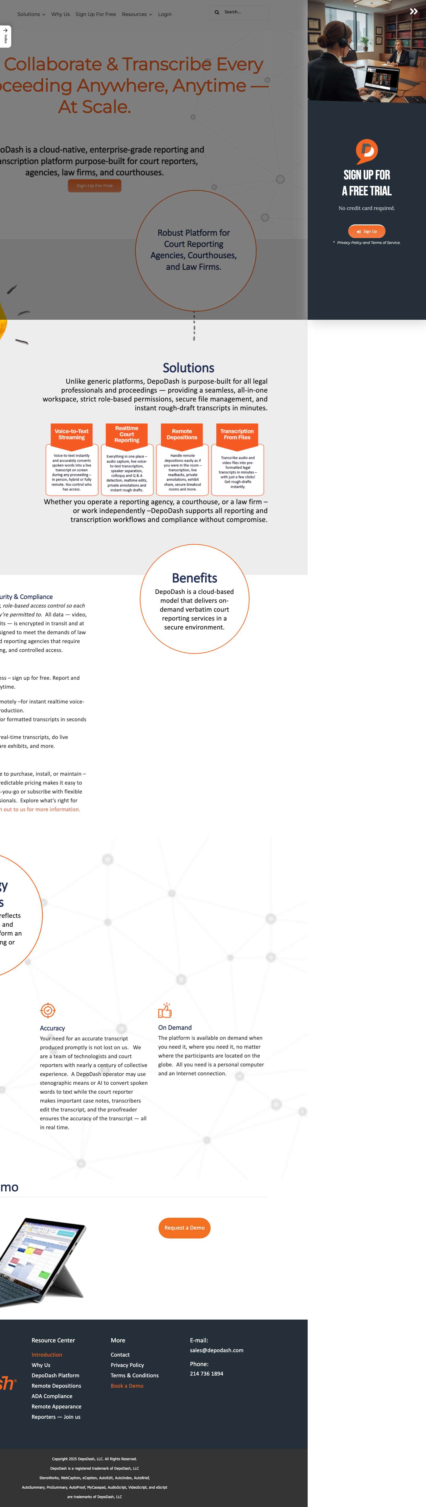 DepoDash Home Page - DepoDash - Full Screenshot