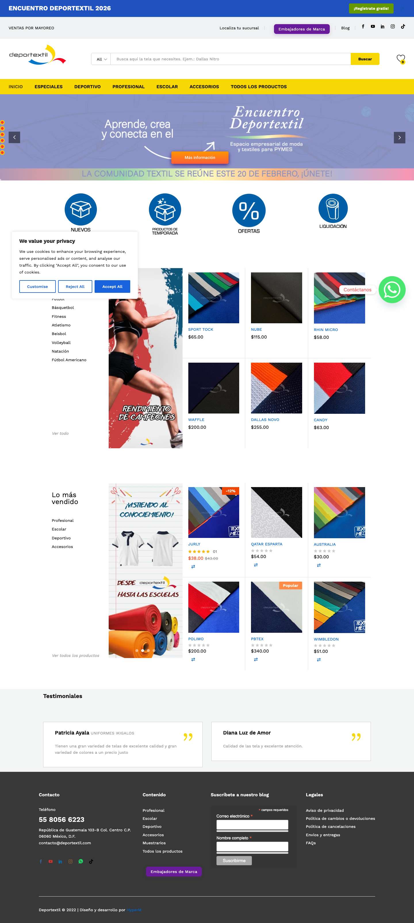 Deportextil - Full Screenshot