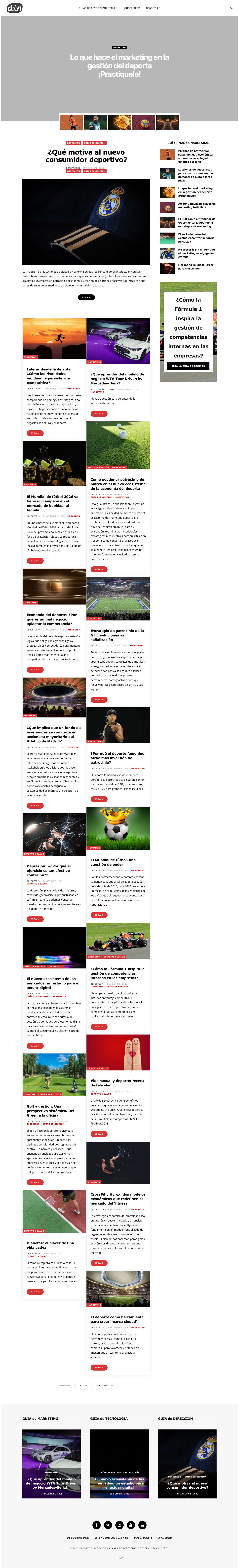 deporte & negocios - Claves de dirección y gestión para líderes - Full Screenshot