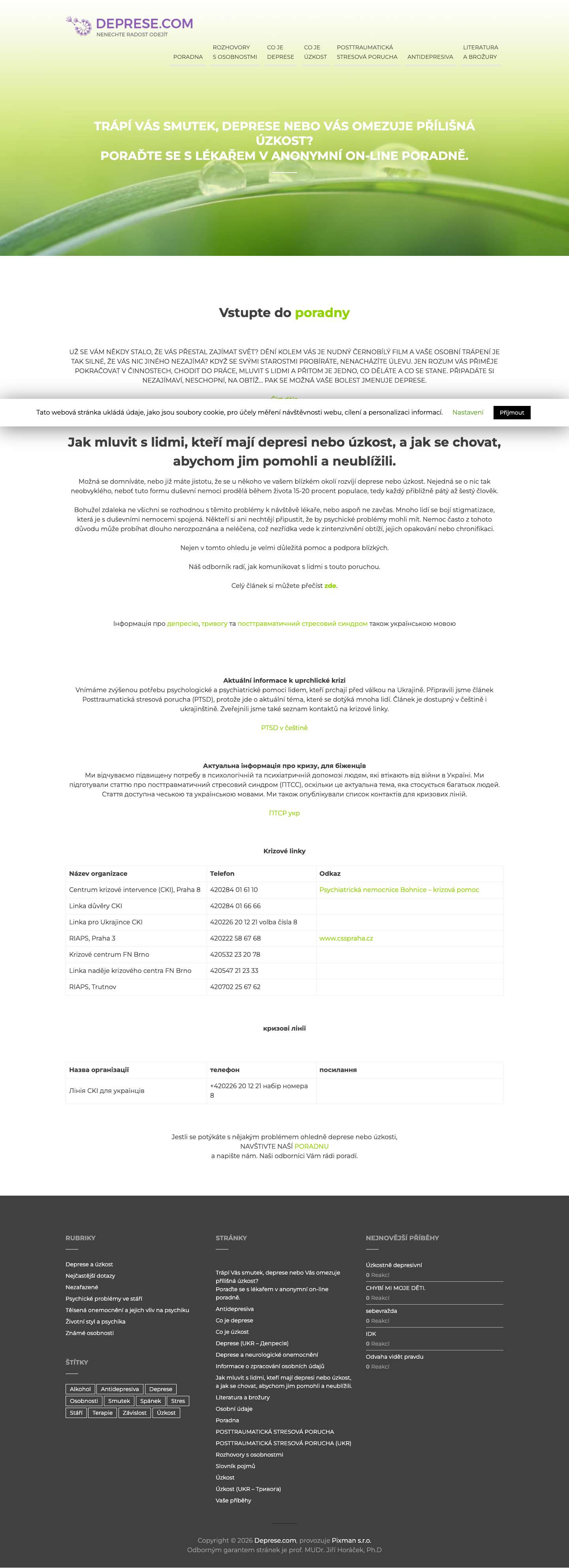 Deprese.com | Nenechte radost odejít - Full Screenshot