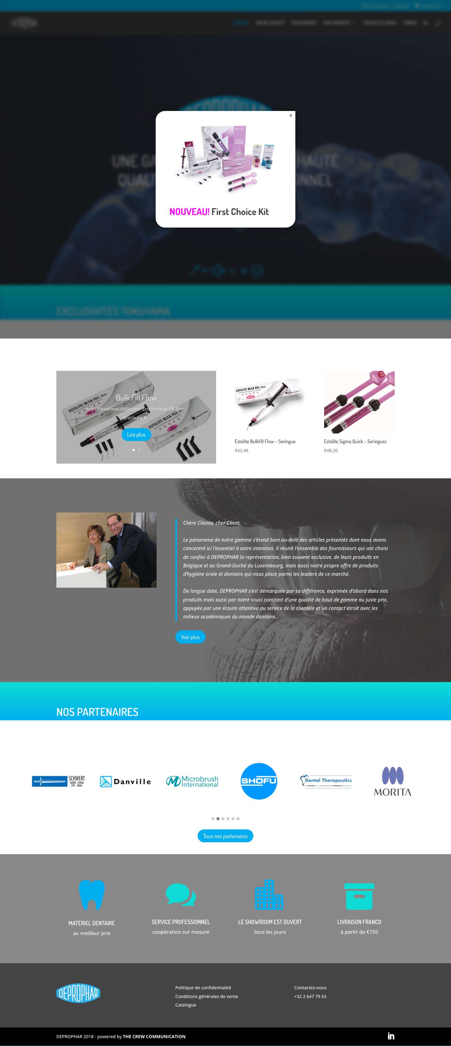 DEPROPHAR - Matériel dentaire de haute qualité pour le professionnel - Full Screenshot