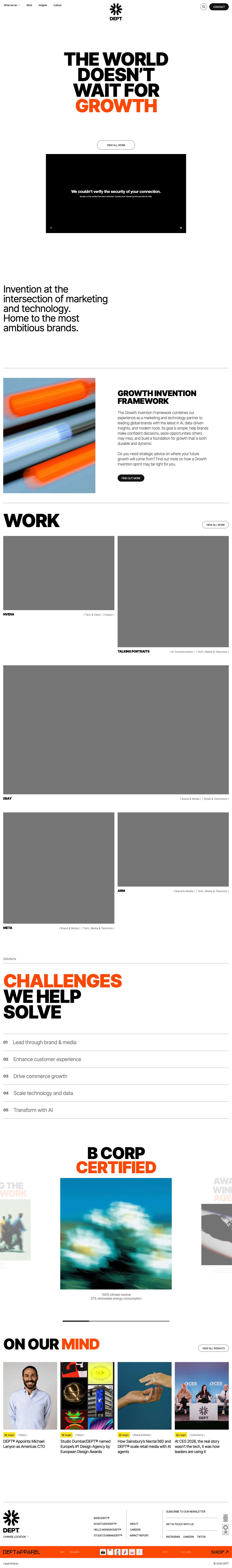 DEPT® | Growth Invention | Tech & Marketing - Full Screenshot