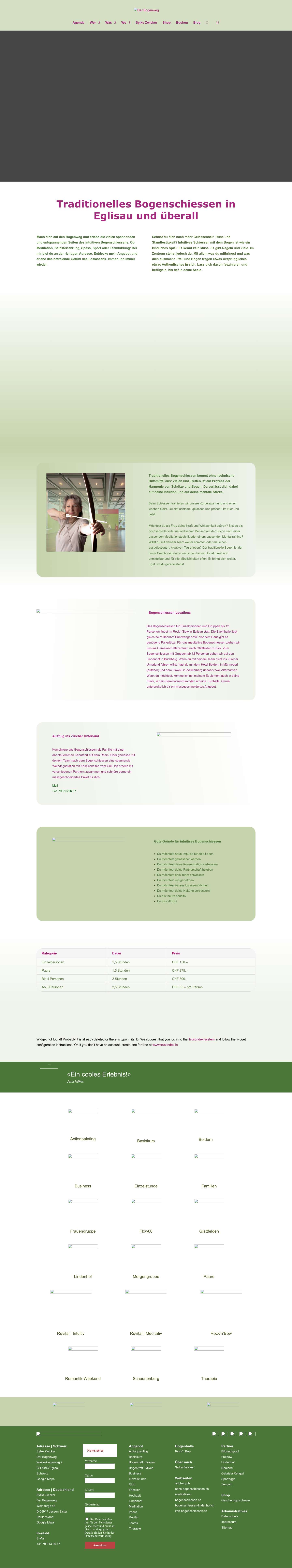 Startseite - Der Bogenweg - Full Screenshot