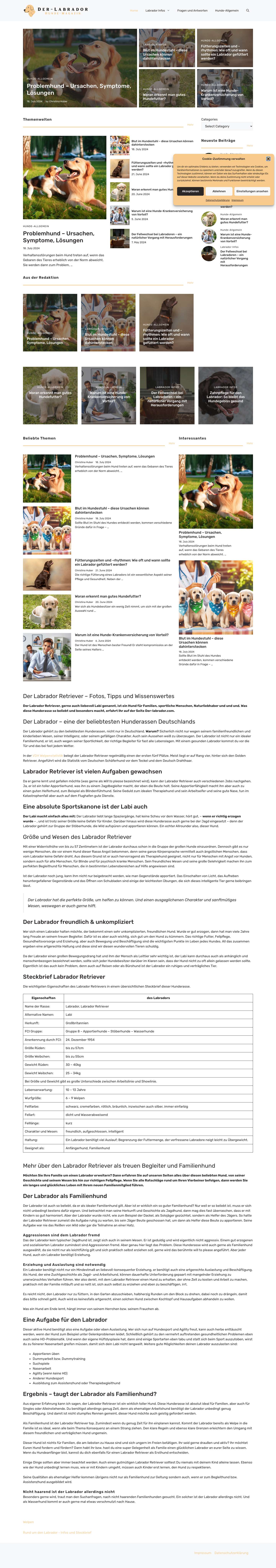 Der-Labrador.com » Das Hunde Magazin - Full Screenshot