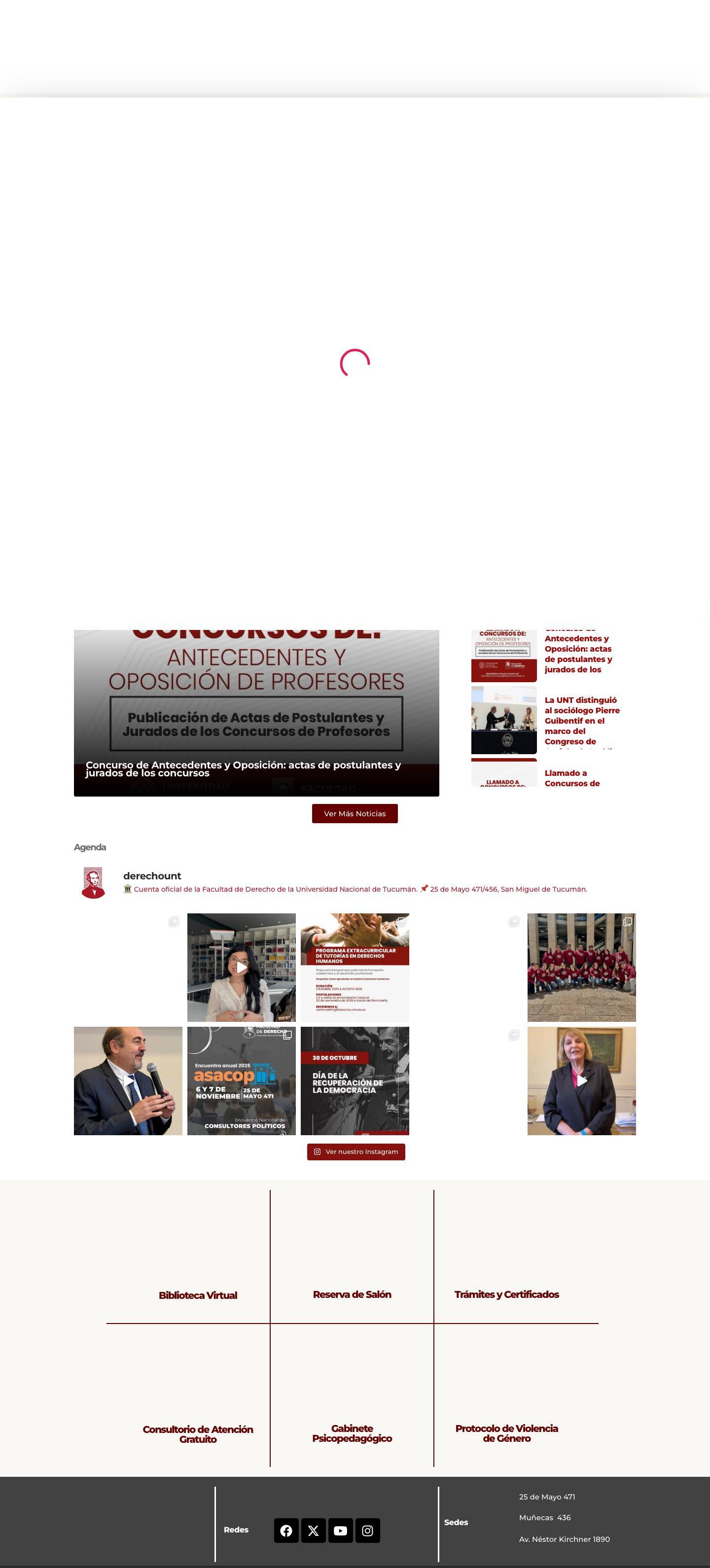 Facultad de Derecho y Ciencias Sociales – UNT - Full Screenshot