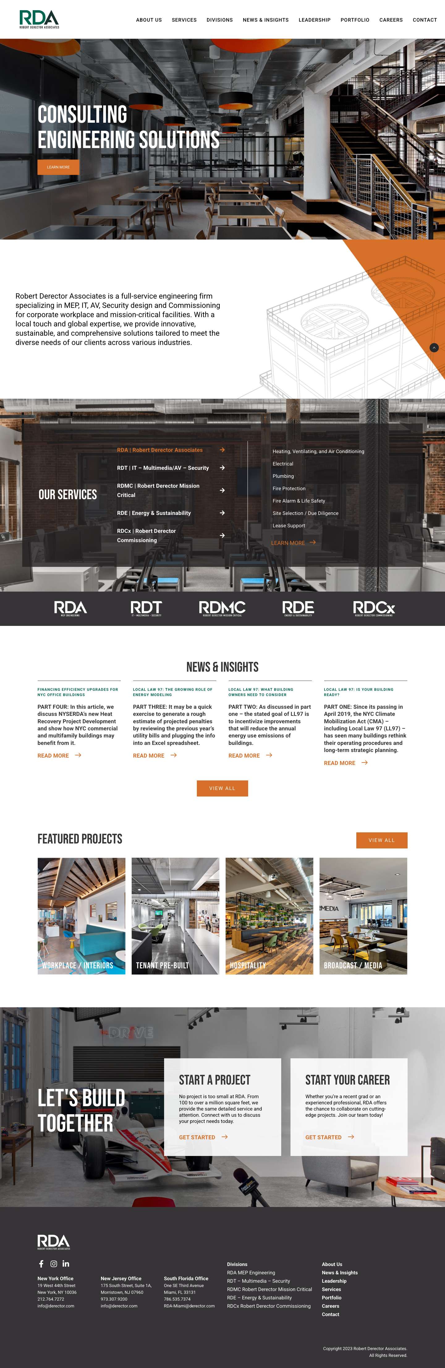 Home - Robert Derector Associates - Full Screenshot
