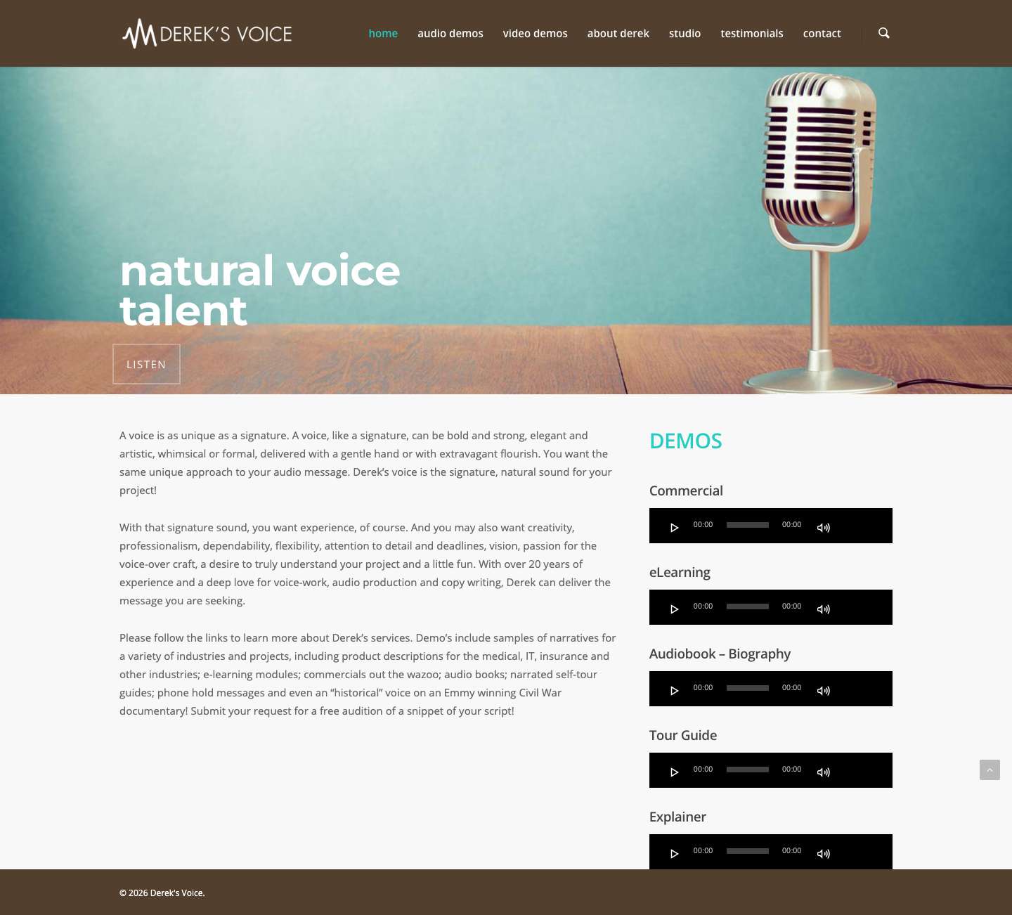 Derek's Voice - Full Screenshot