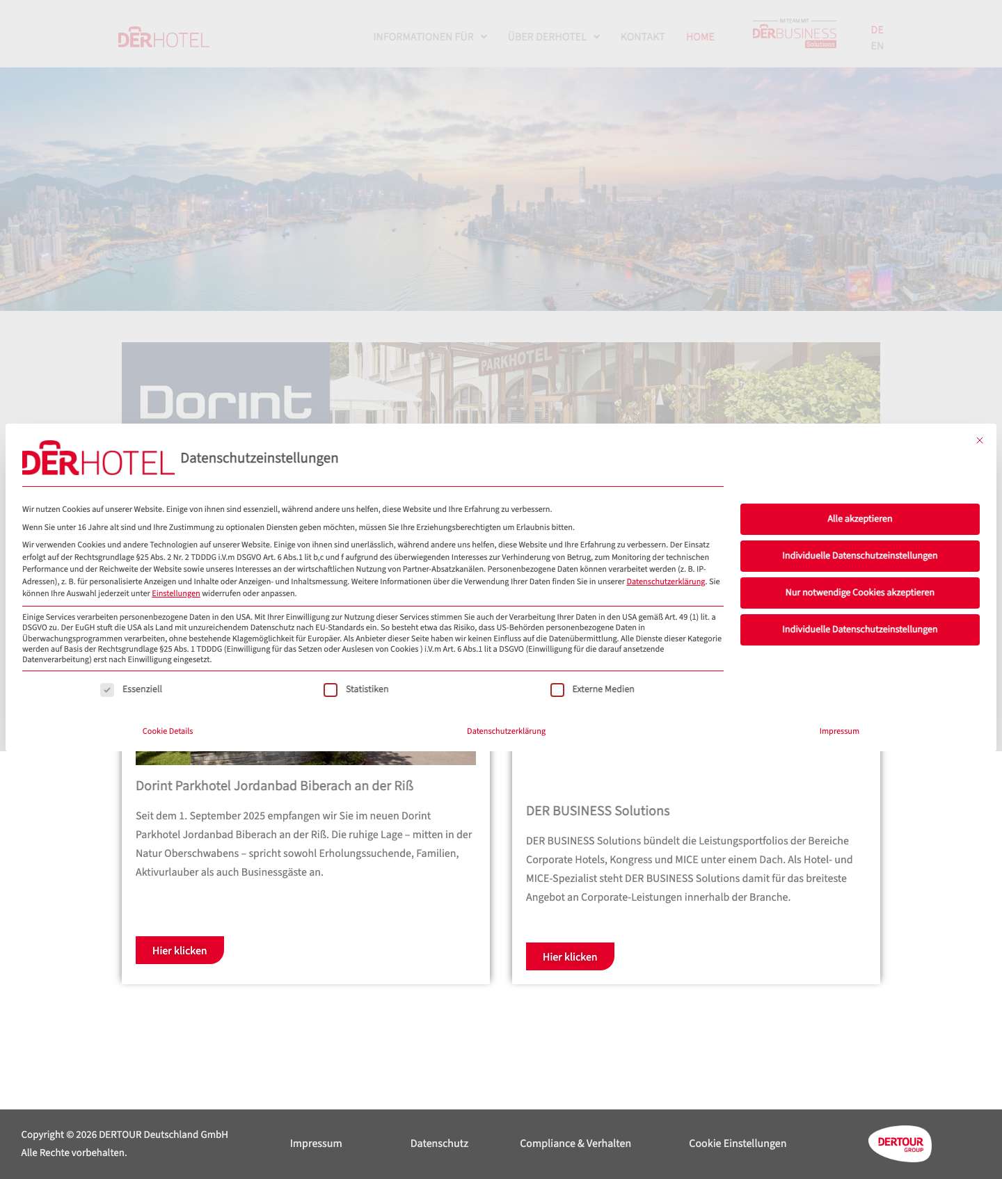 Home - DERHOTEL - Full Screenshot