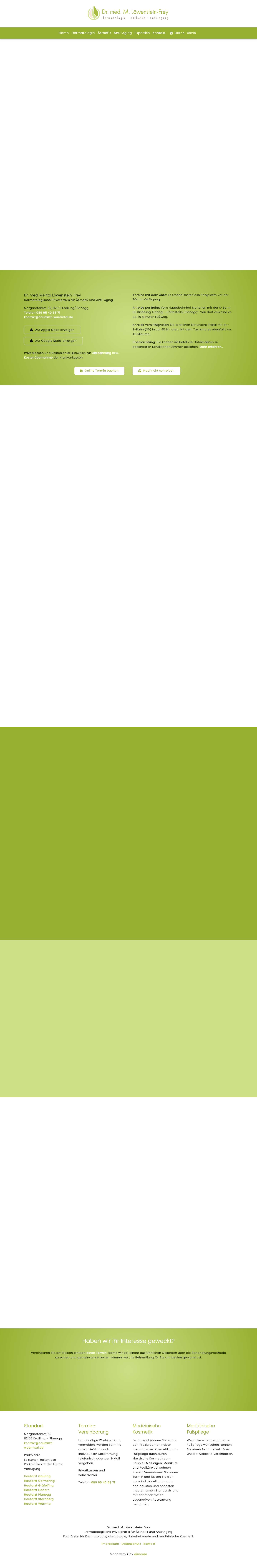Hautarztpraxis für Ästhetik und Anti-Aging - Full Screenshot