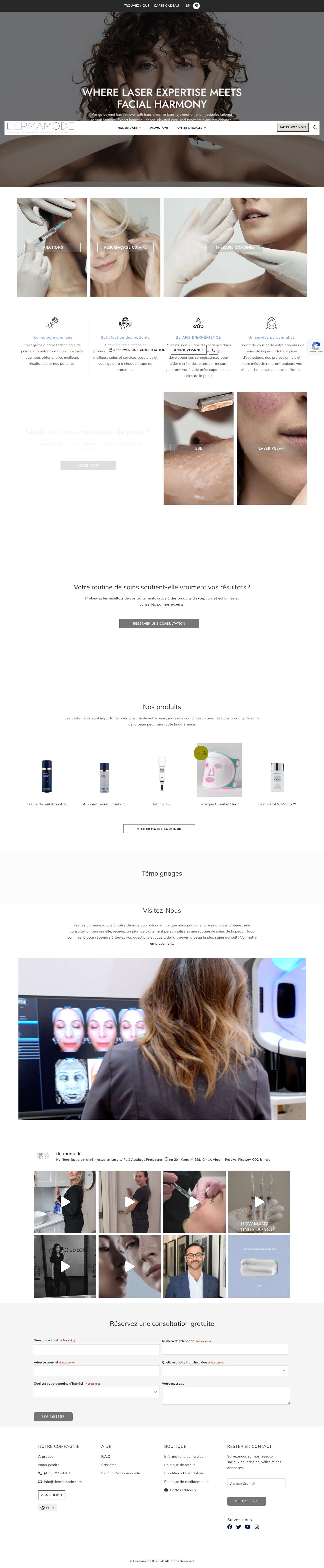 Home Fr - Dermamode - Full Screenshot