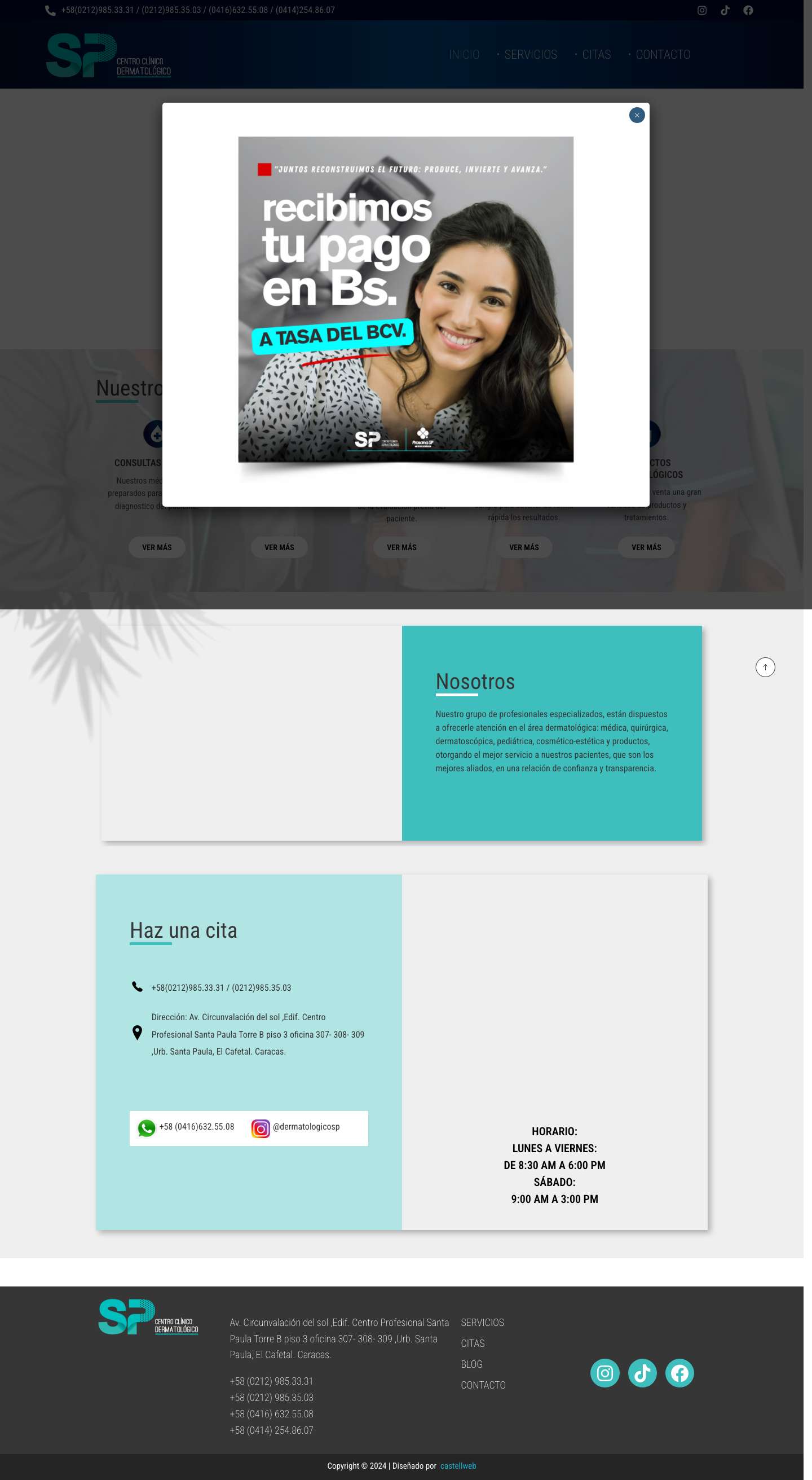 Inicio - Dermatologico SP - Full Screenshot