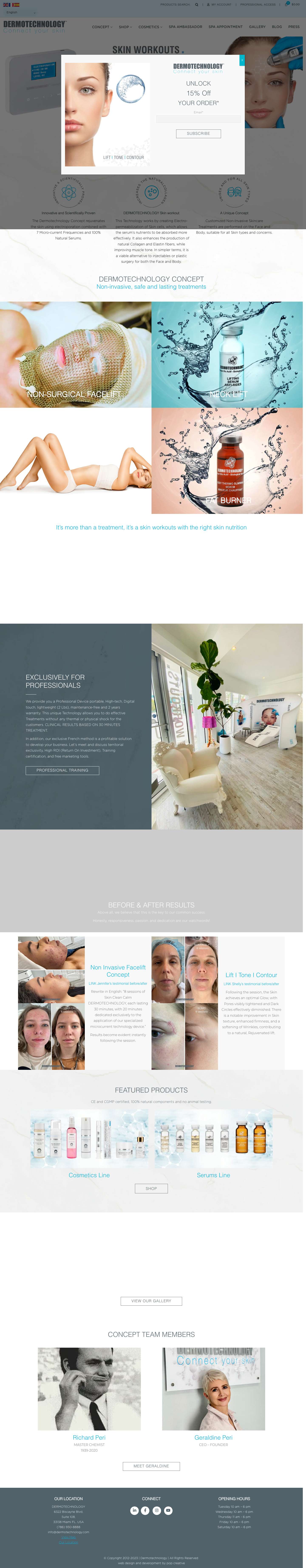 DERMOTECHNOLOGY Concept Microcurrent - Dermotechnology - Full Screenshot