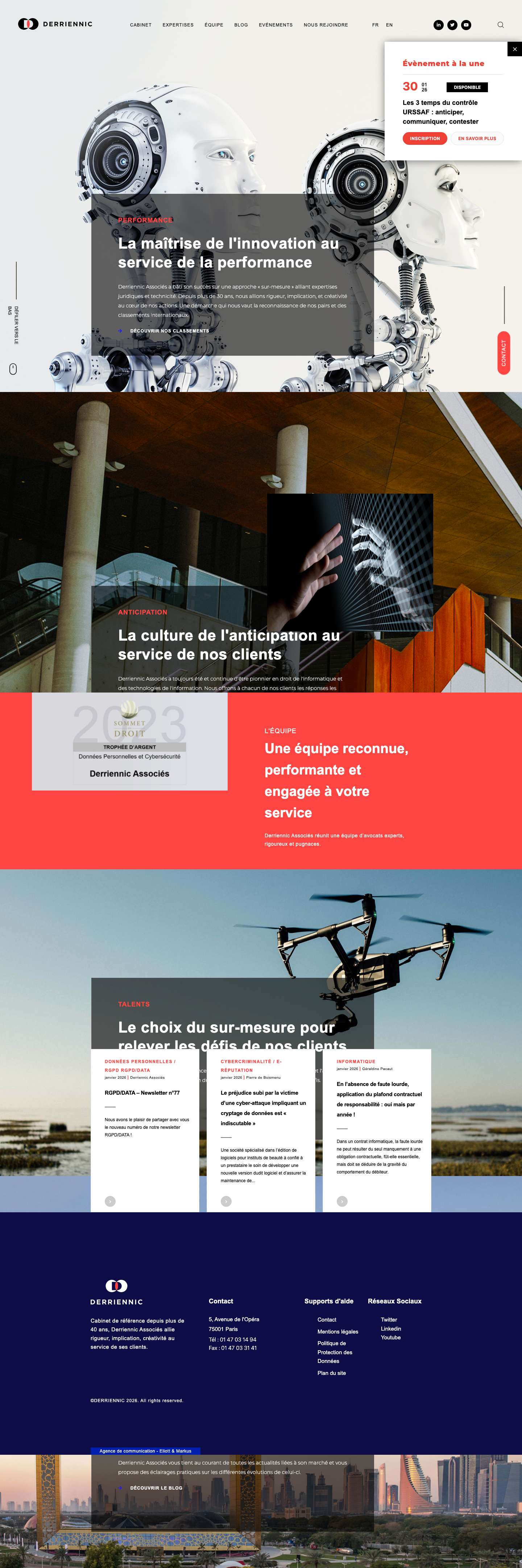 Accueil - Derriennic associés - Full Screenshot