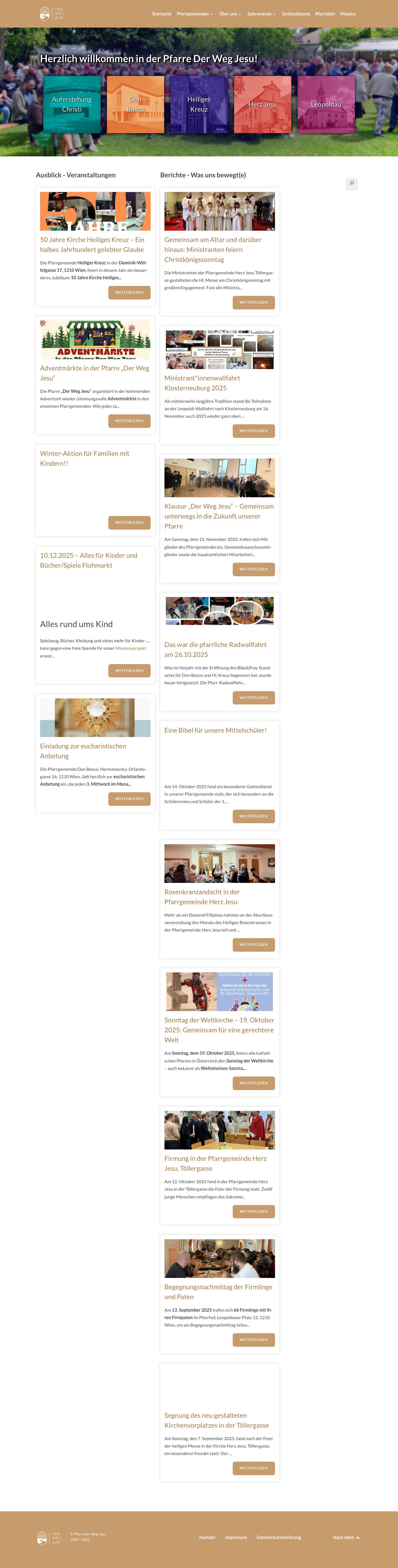 Pfarre Der Weg Jesu - Full Screenshot