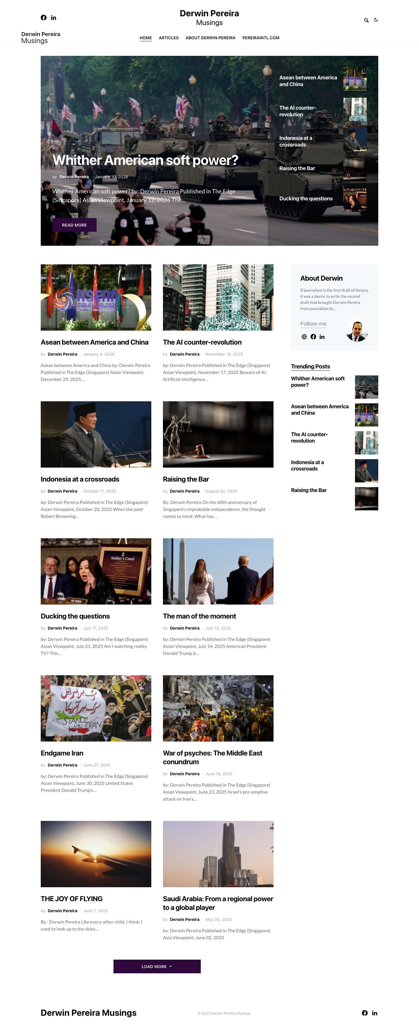 The Blog | Derwin Pereira Musings - Full Screenshot