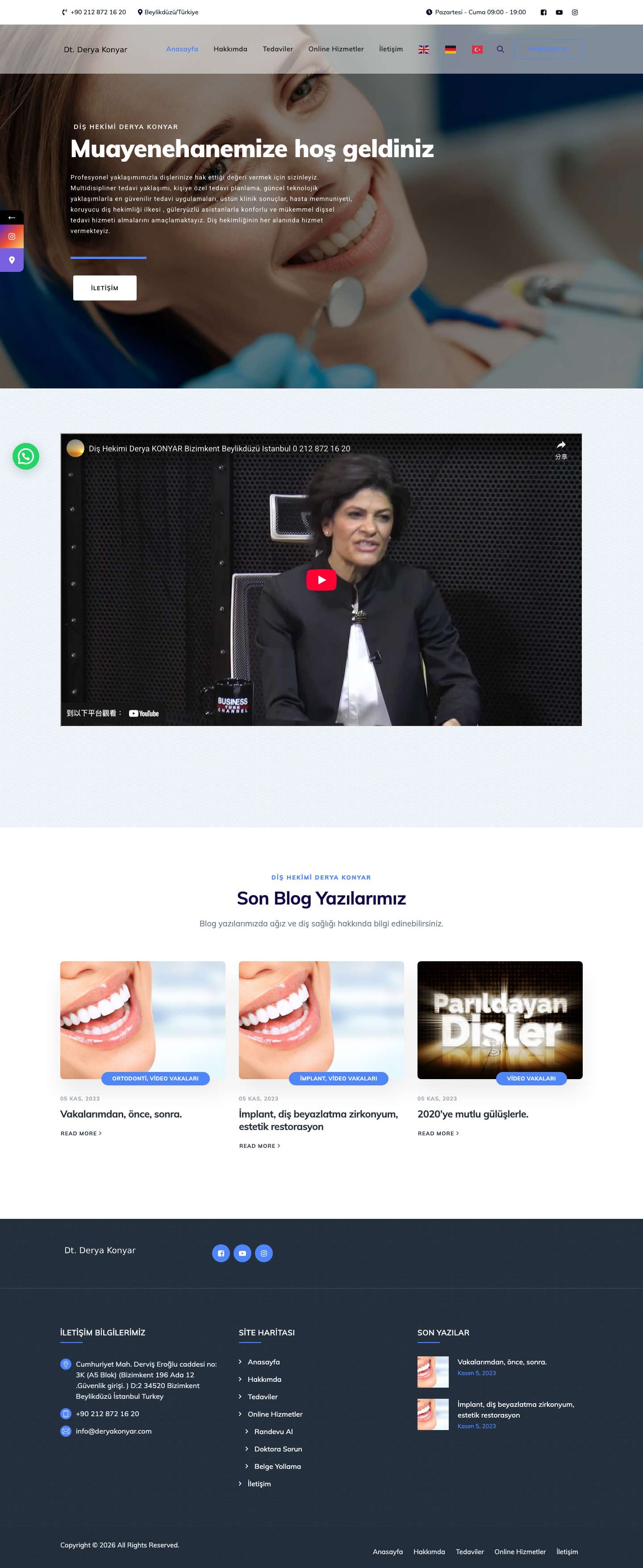 Diş Hekimi Derya Konyar - Full Screenshot