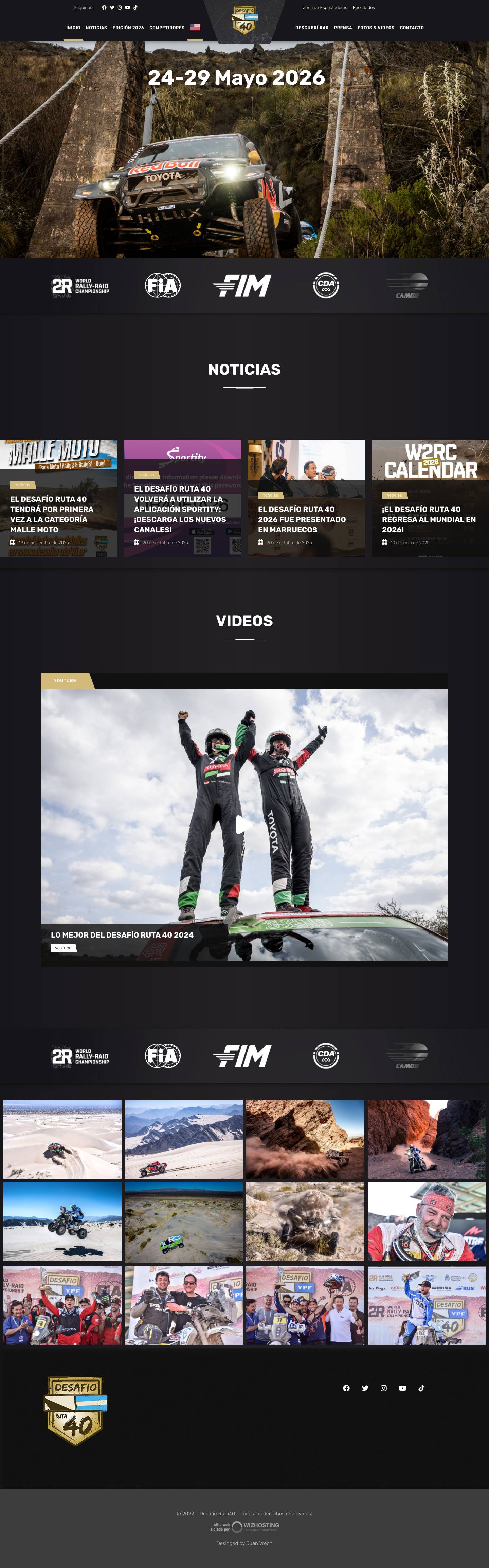 Inicio - Desafío Ruta 40 - Full Screenshot