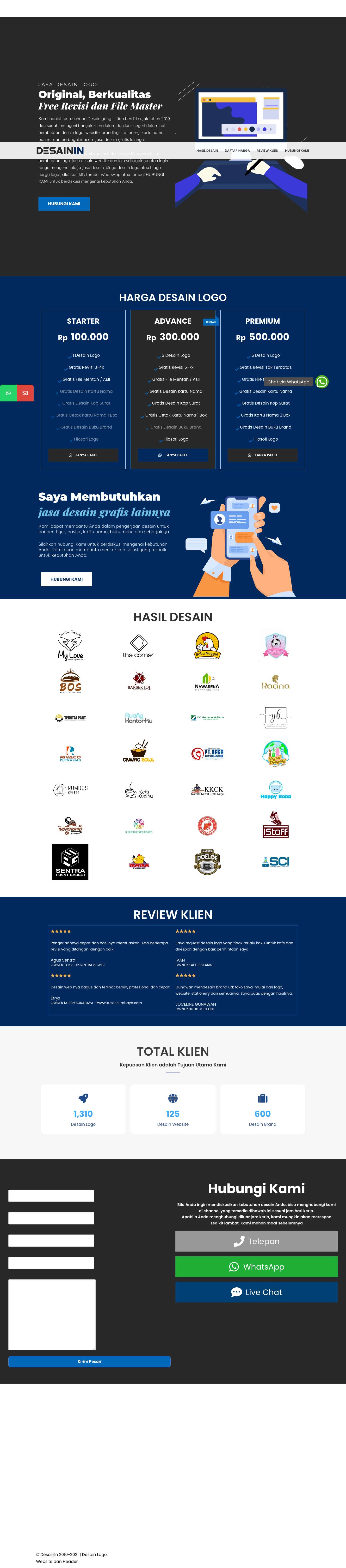 DesainIn | Jasa Desain Logo dan Merk - Full Screenshot