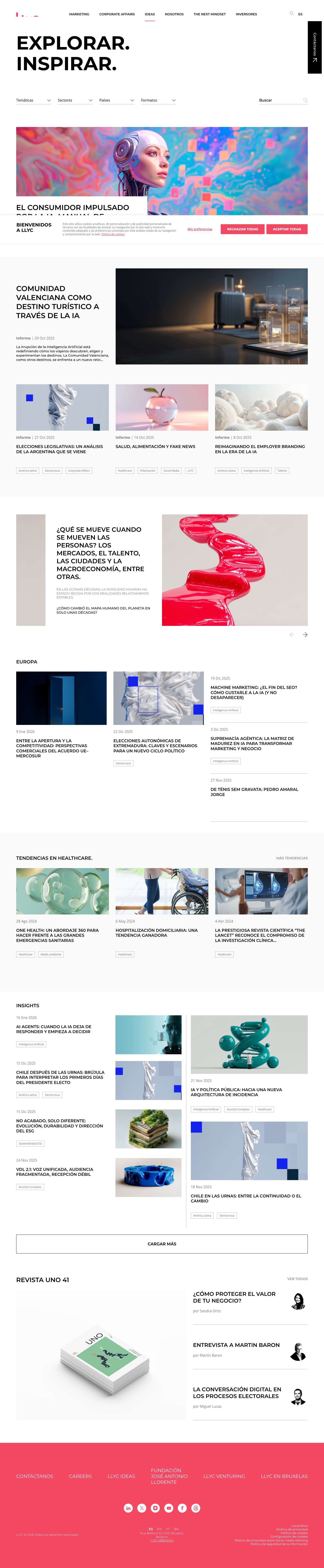 LLYC Ideas - Compartiendo conocimiento - Contenido de actualidad - Full Screenshot