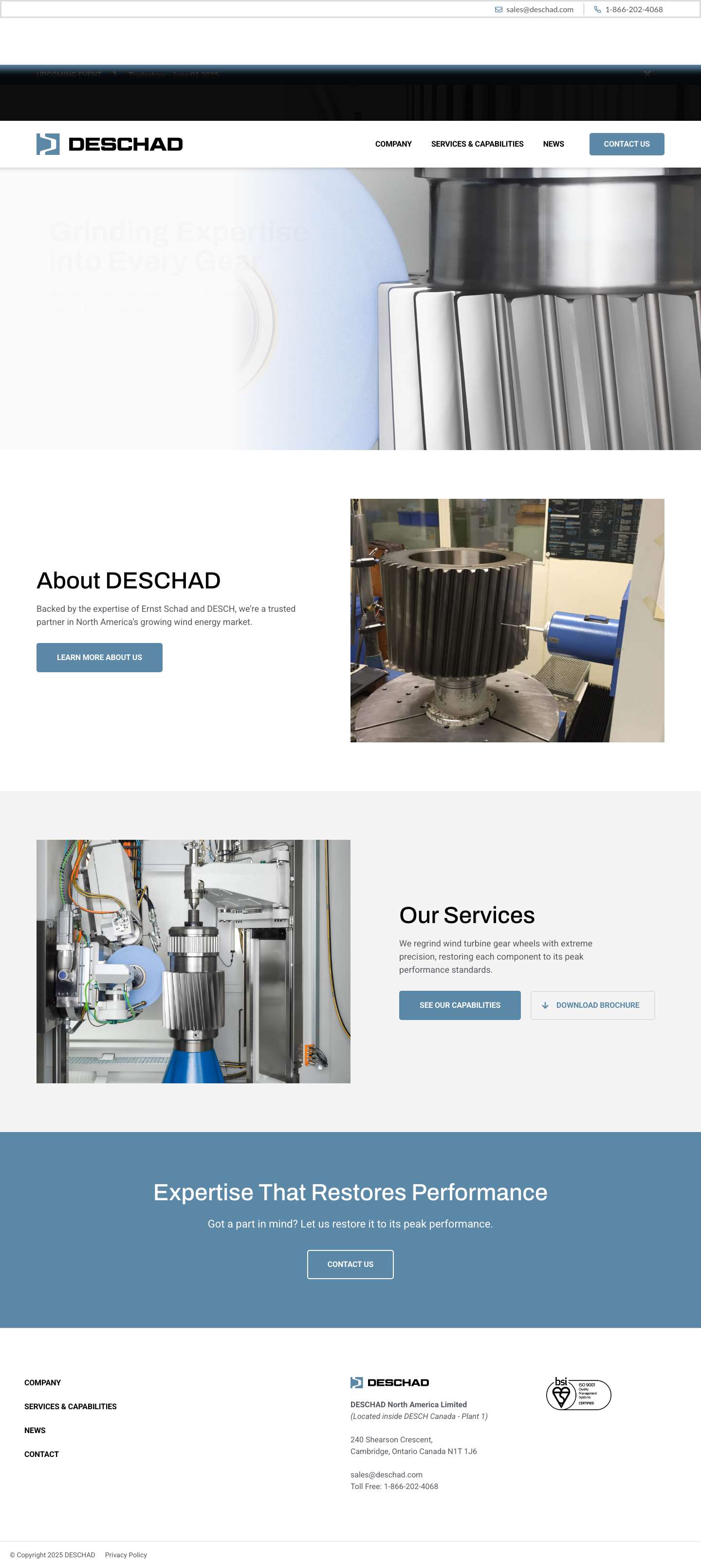 Home | DESCHAD - Full Screenshot