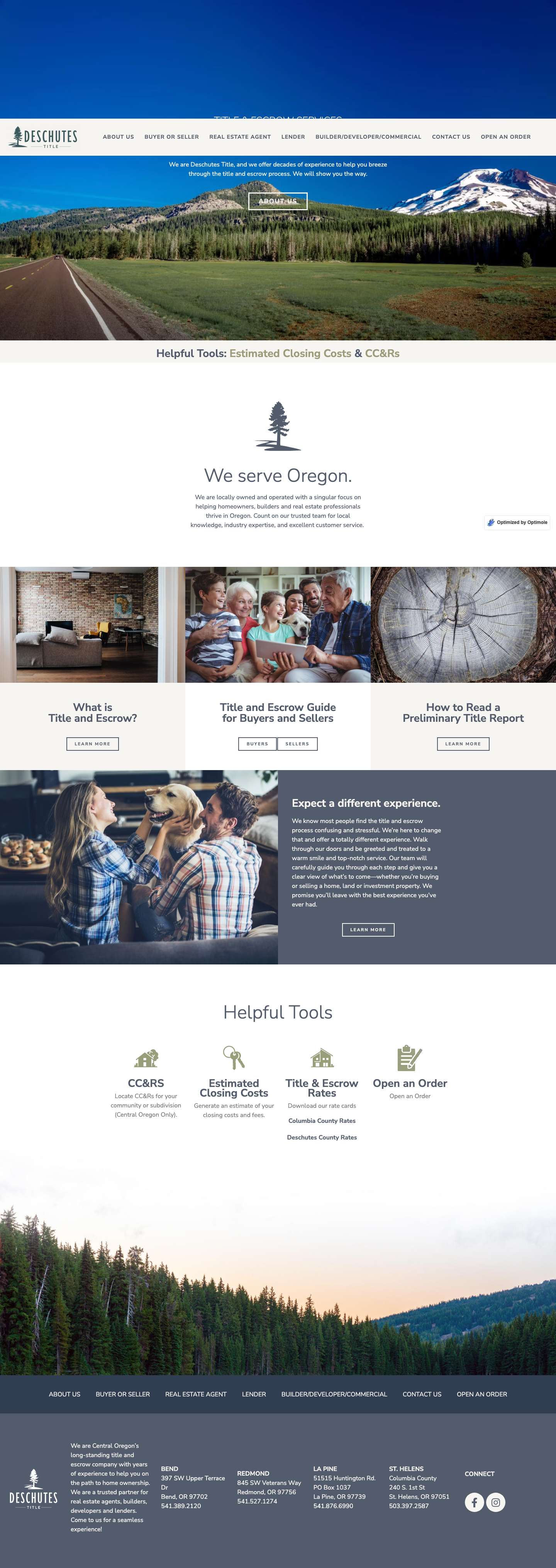 DESCHUTES COUNTY TITLE - Full Screenshot