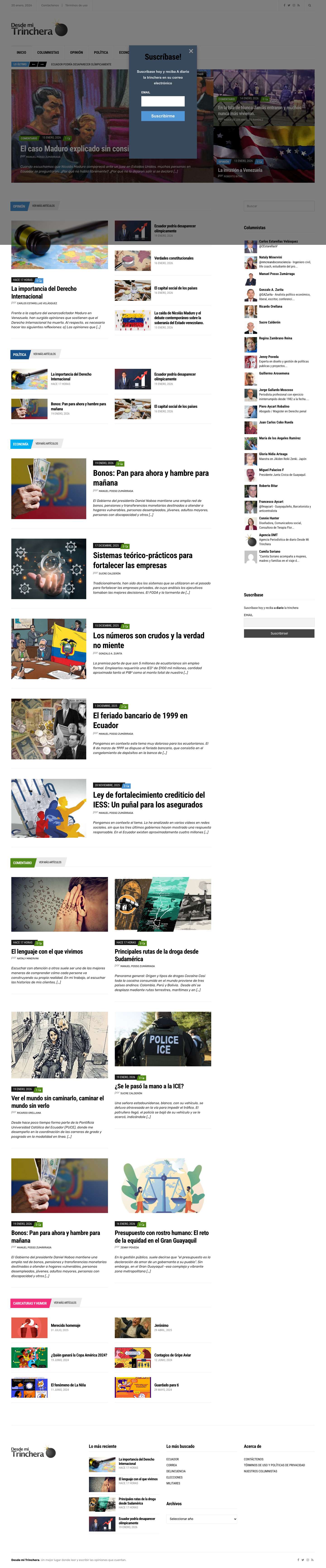 Home - Desde mi Trinchera - Full Screenshot