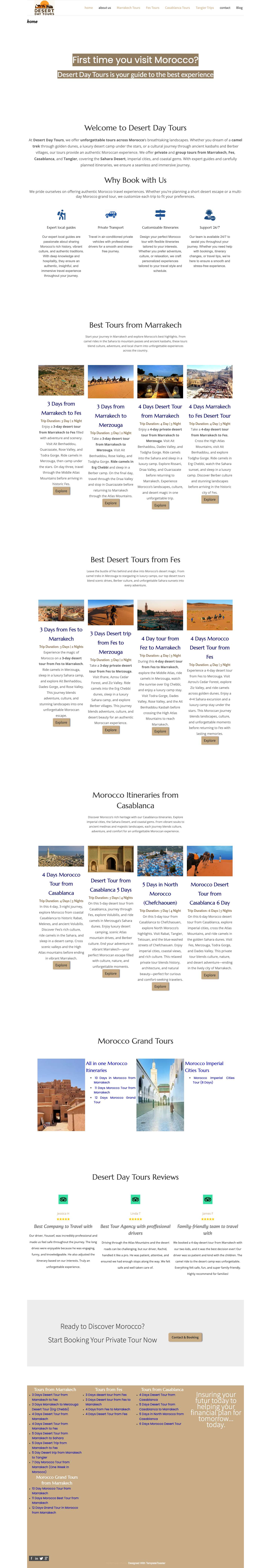 home - Desert Day Tours - Full Screenshot