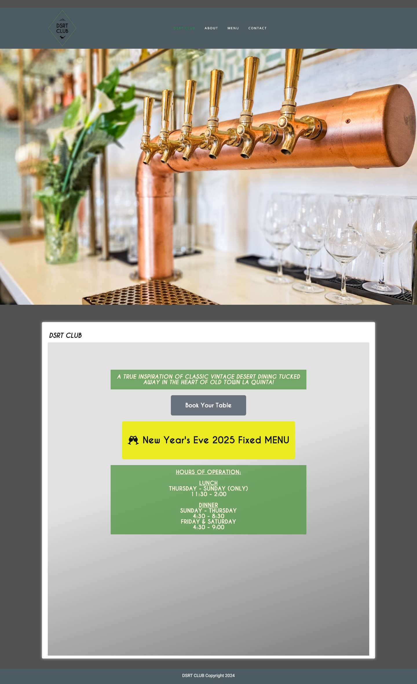 DSRT CLUB – Elevated Dining - Full Screenshot