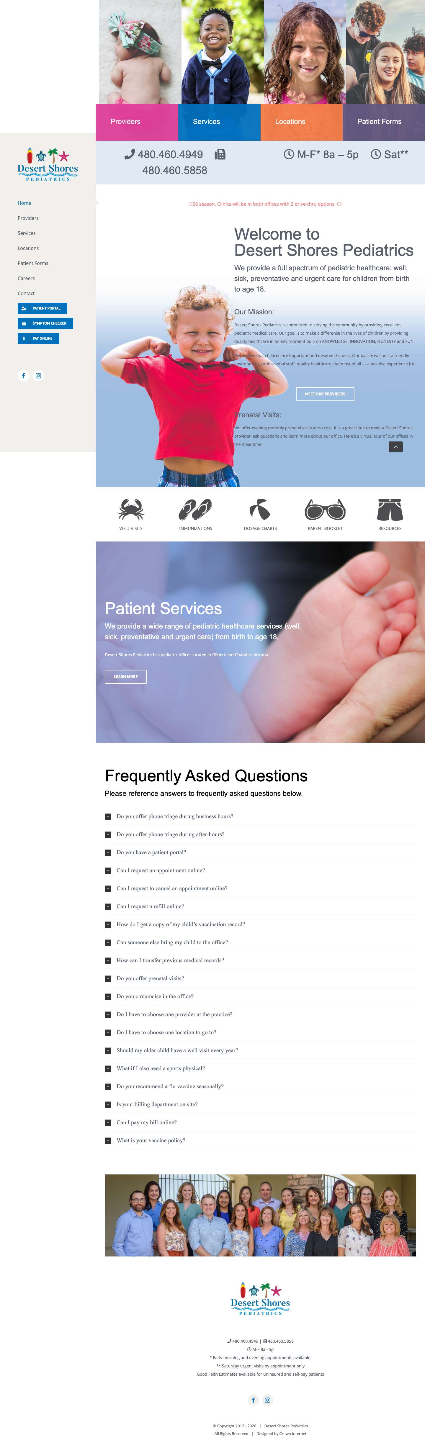 Desert Shores Pediatrics - Full Screenshot