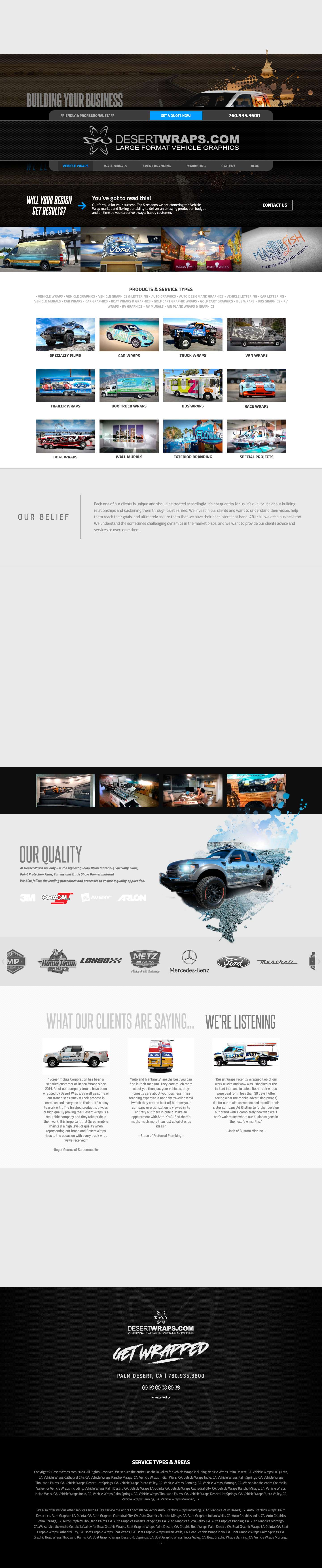 Desertwraps.com – A Driving Force in Vehicle Graphics - Full Screenshot