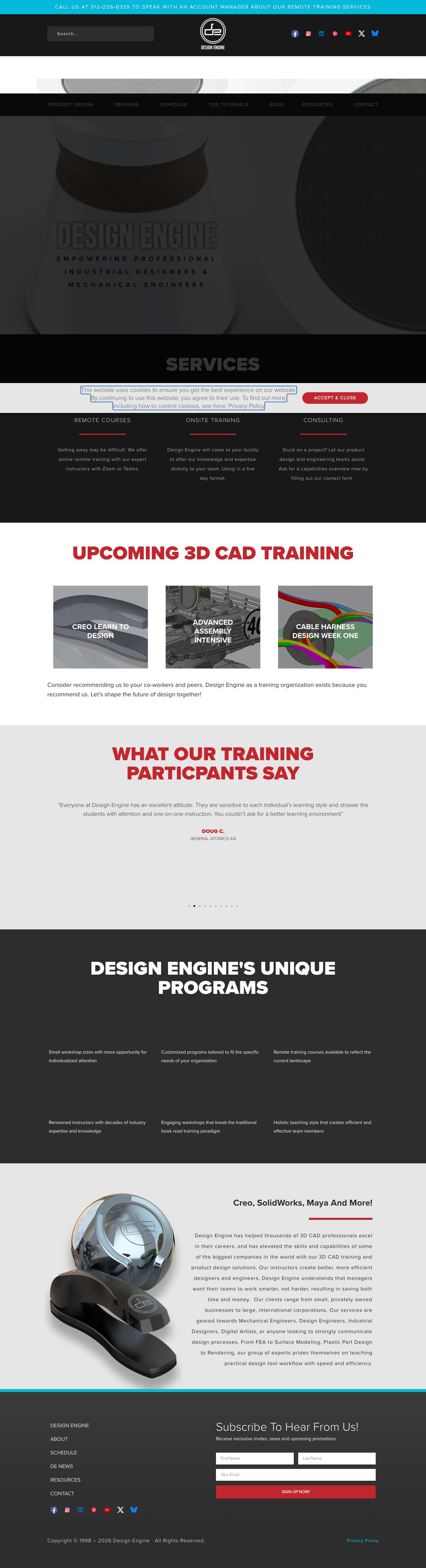 Design Engine Publication: The Designer\'s and Engineer\'s Resource for Good Design - Full Screenshot