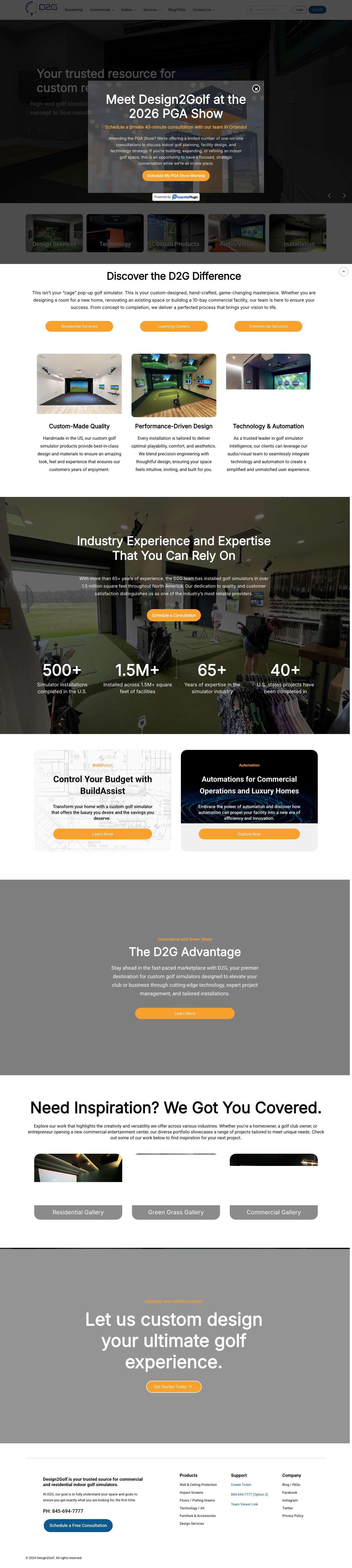 Home - Design2Golf - Full Screenshot