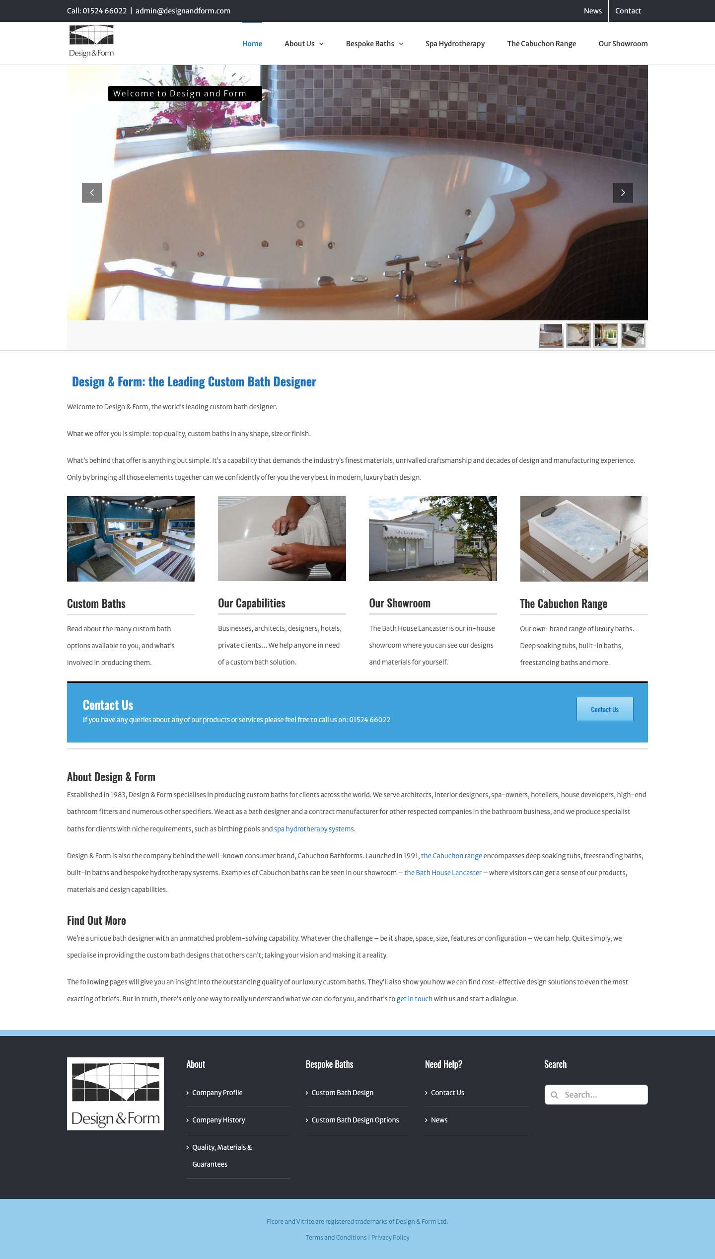 Custom Bath Designer | Custom Baths - Design & Form - Full Screenshot