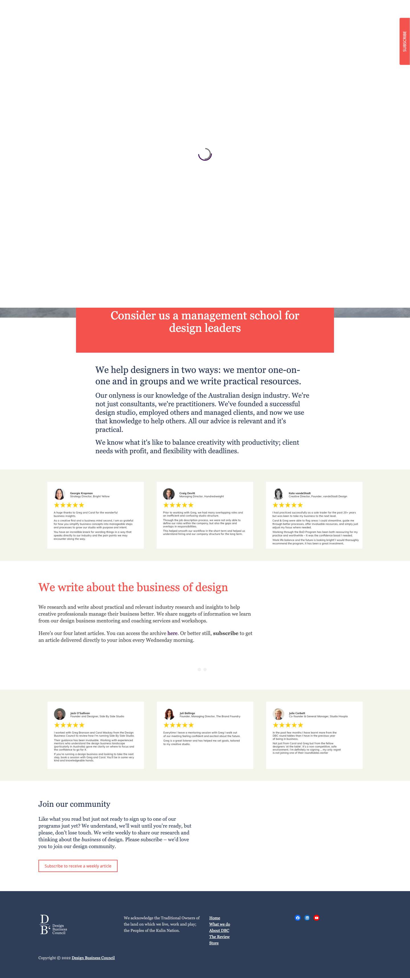 Business advice for creatives. - Full Screenshot