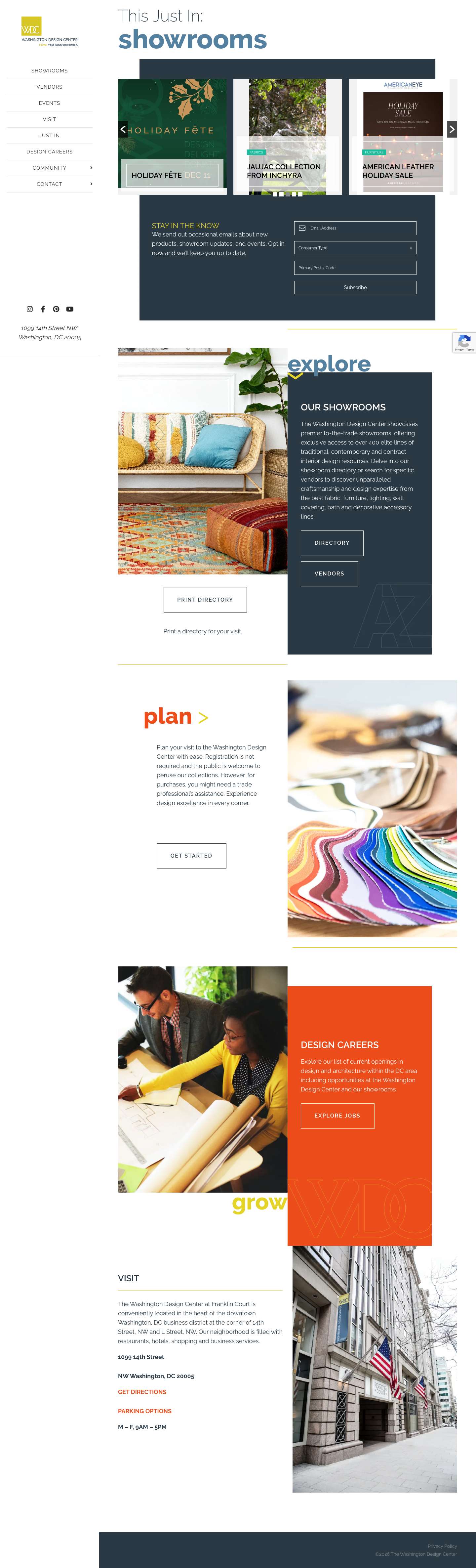Welcome to the Washington Design Center | The Washington Design Center - Full Screenshot