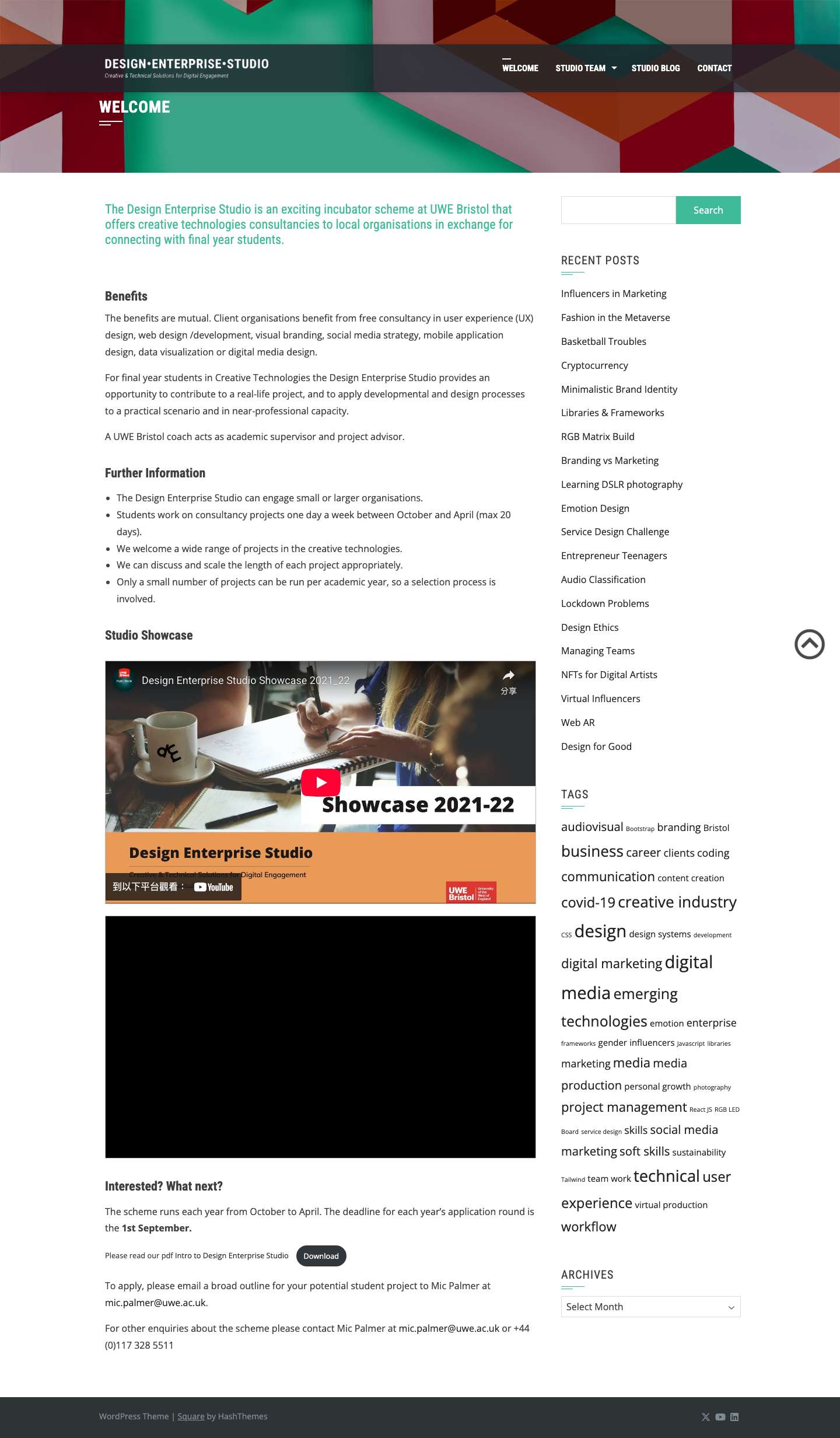 Design•Enterprise•Studio – Creative & Technical Solutions for Digital Engagement - Full Screenshot