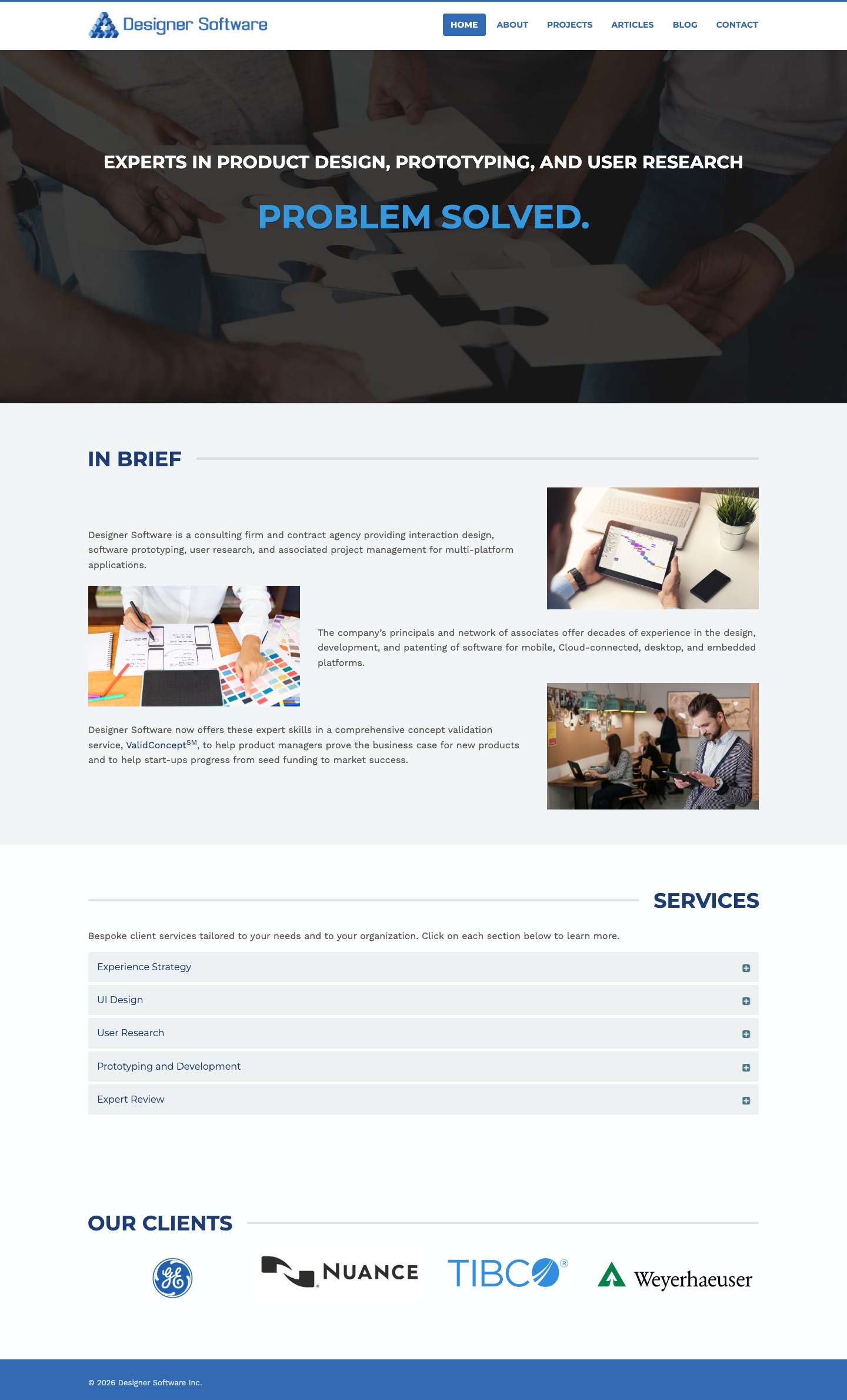 Designer Software – Experts in product design, prototyping, and user research - Full Screenshot