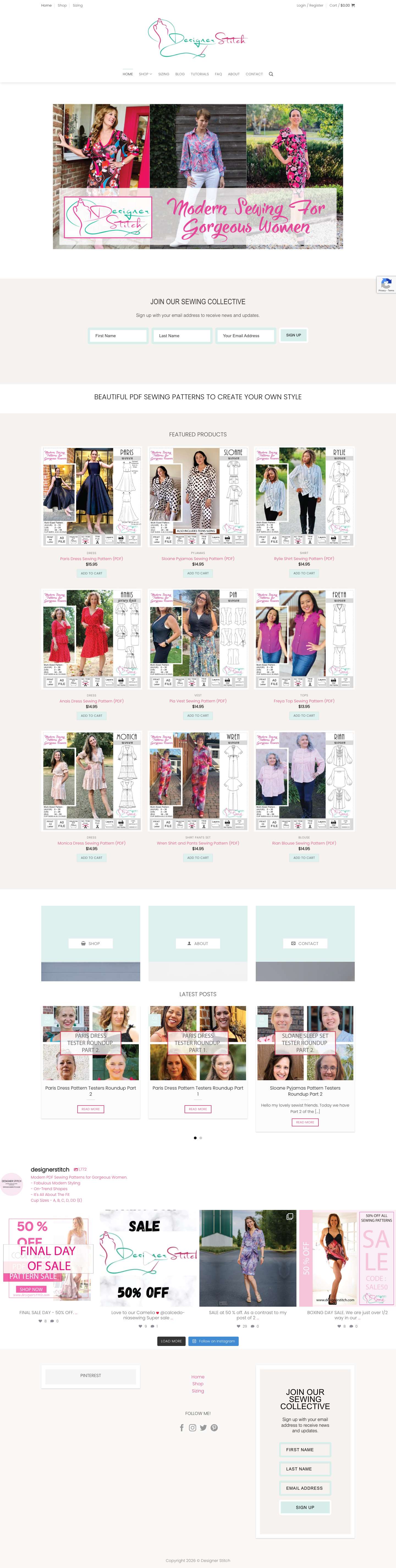 Home - Designer Stitch - Full Screenshot