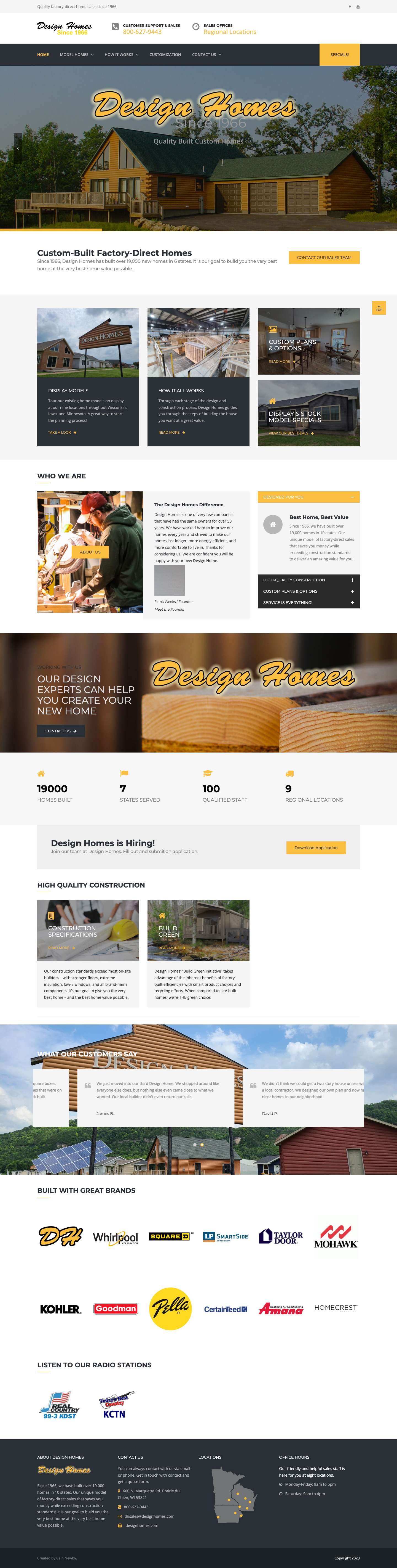 Design Homes – Quality Factory-Direct Homes Since 1966 - Full Screenshot