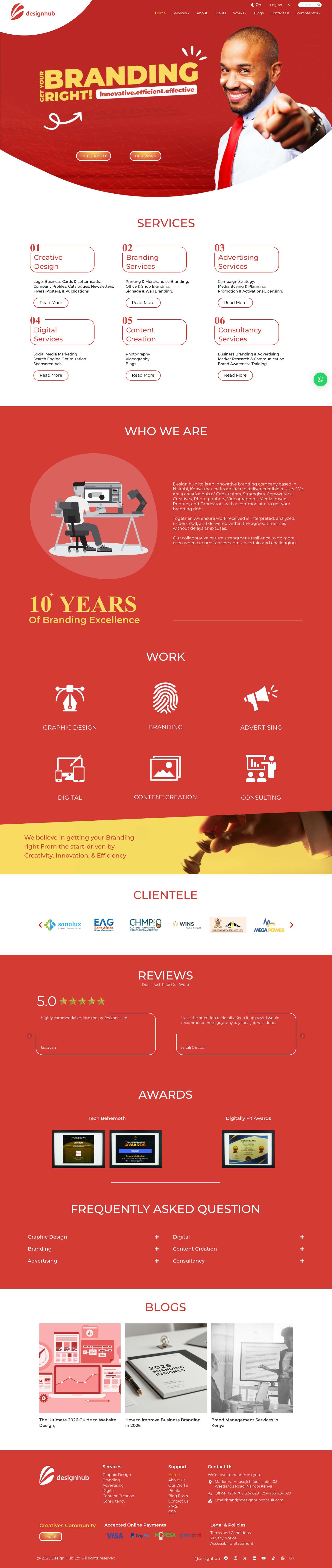 Top Branding Creative Design Company in Nairobi - Full Screenshot