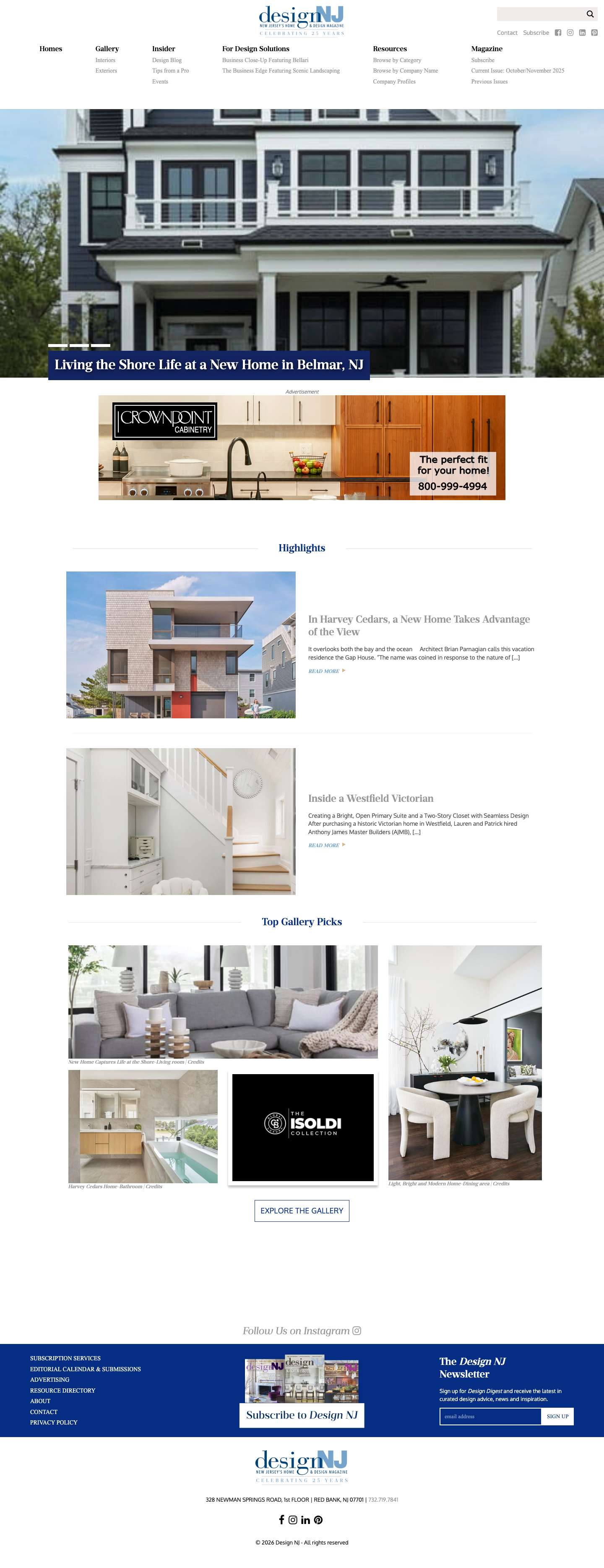 Design NJ | New Jersey's Home and Design Magazine - Full Screenshot