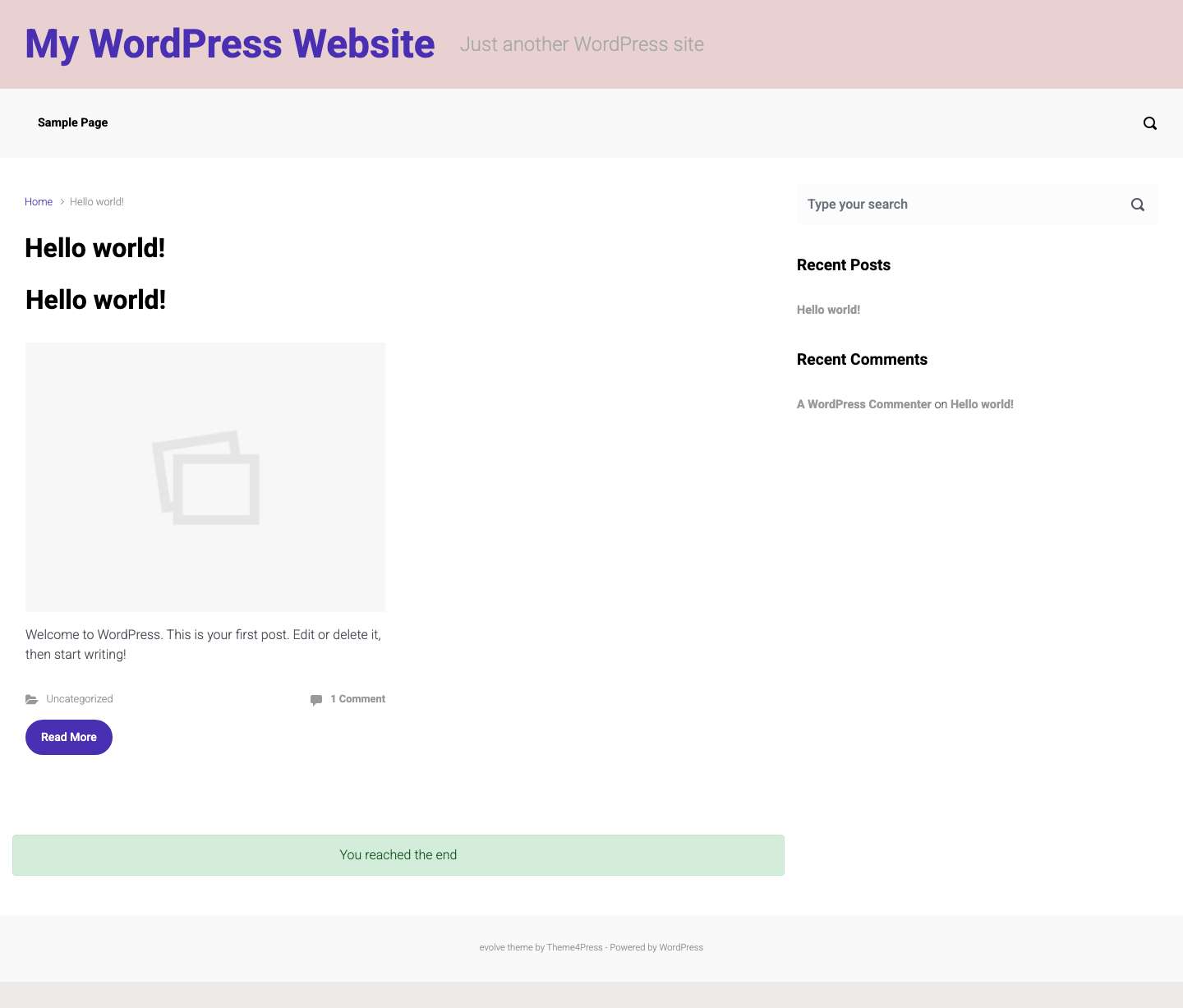 My WordPress Website - Full Screenshot