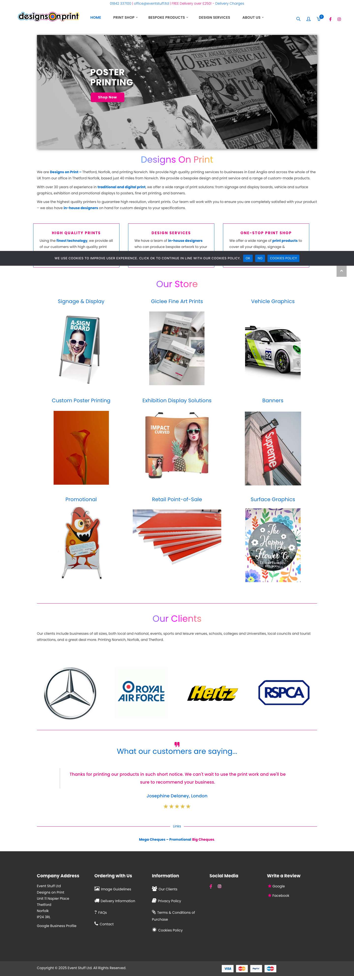 Printing Norwich, Norfolk | Printing Services, Print Shop Norwich - Full Screenshot