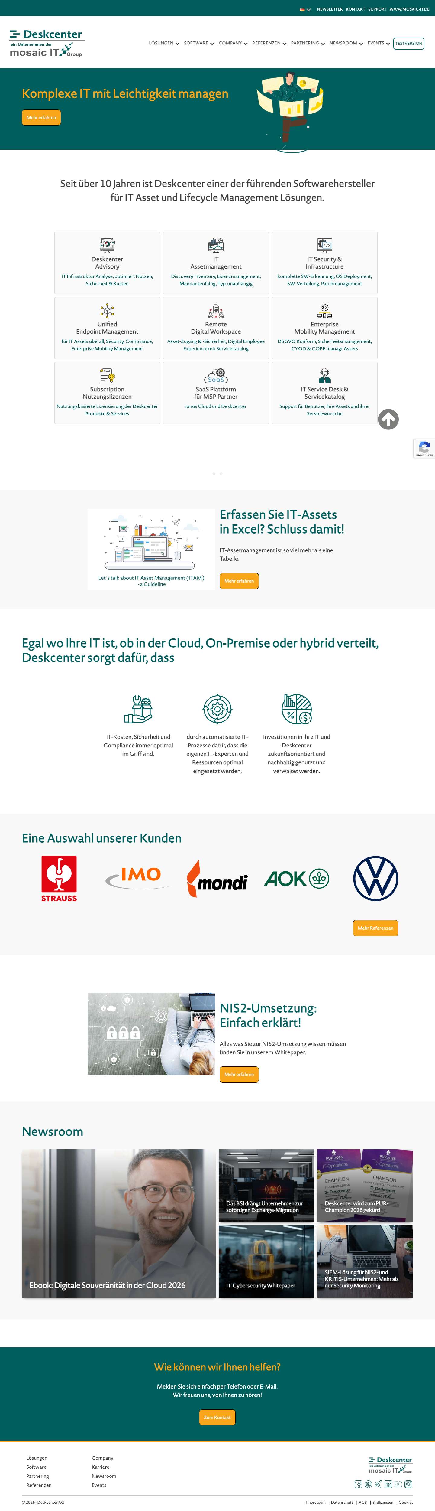IT-Management bequem und effizient gestalten | Deskcenter AGIT-Management bequem und effizient gestalten | - Full Screenshot