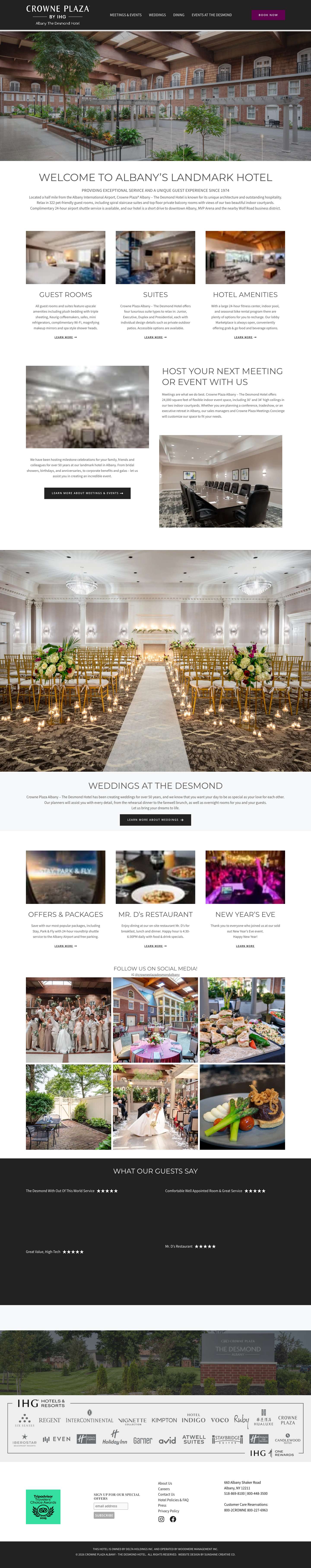 - Crowne Plaza Albany - The Desmond Hotel - Full Screenshot