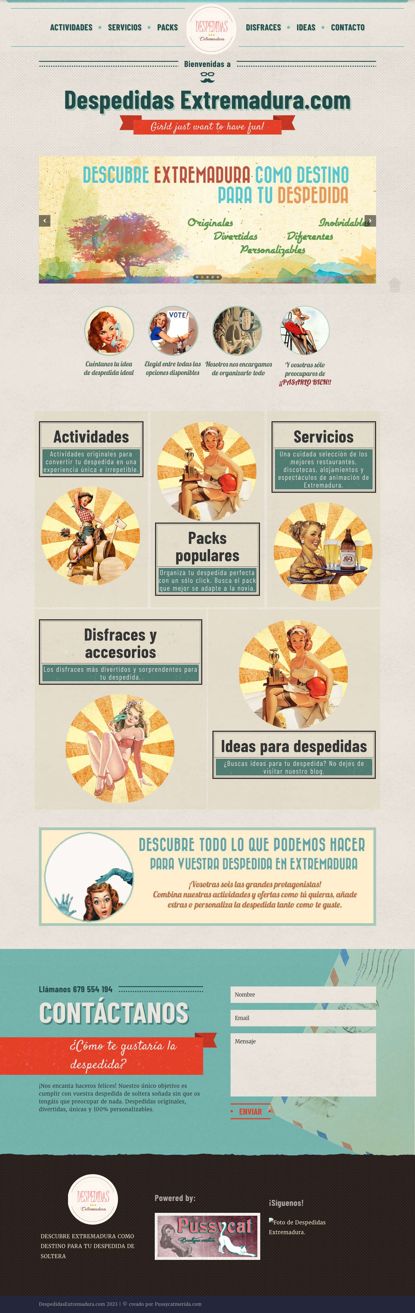 Despedidas en Extremadura – despedidasextremadura.com - Full Screenshot