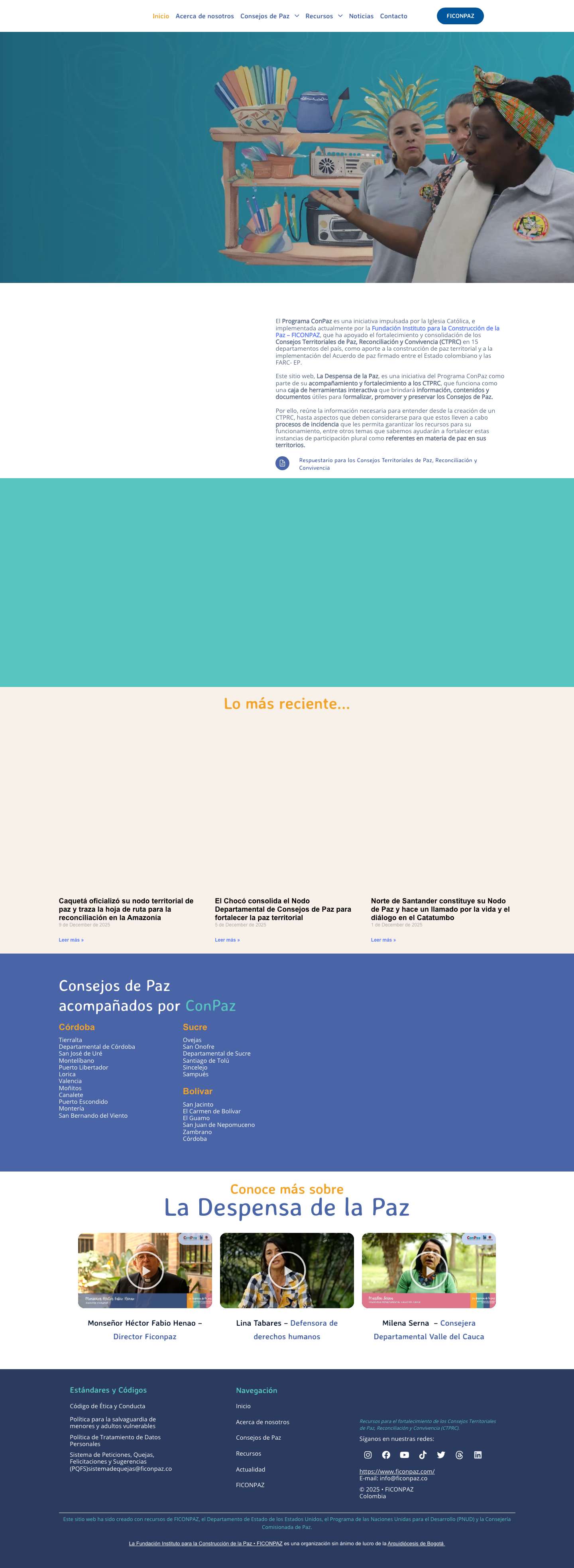 Inicio - Despensa de la paz ficonpaz - Full Screenshot