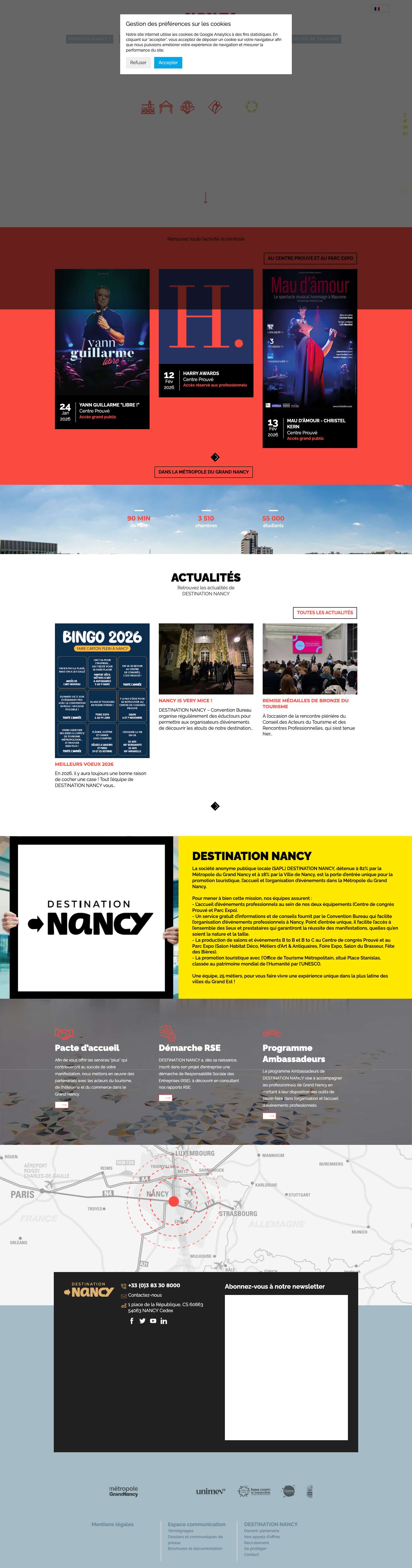 Page d'accueil - Destination Nancy : Destination Nancy - Full Screenshot
