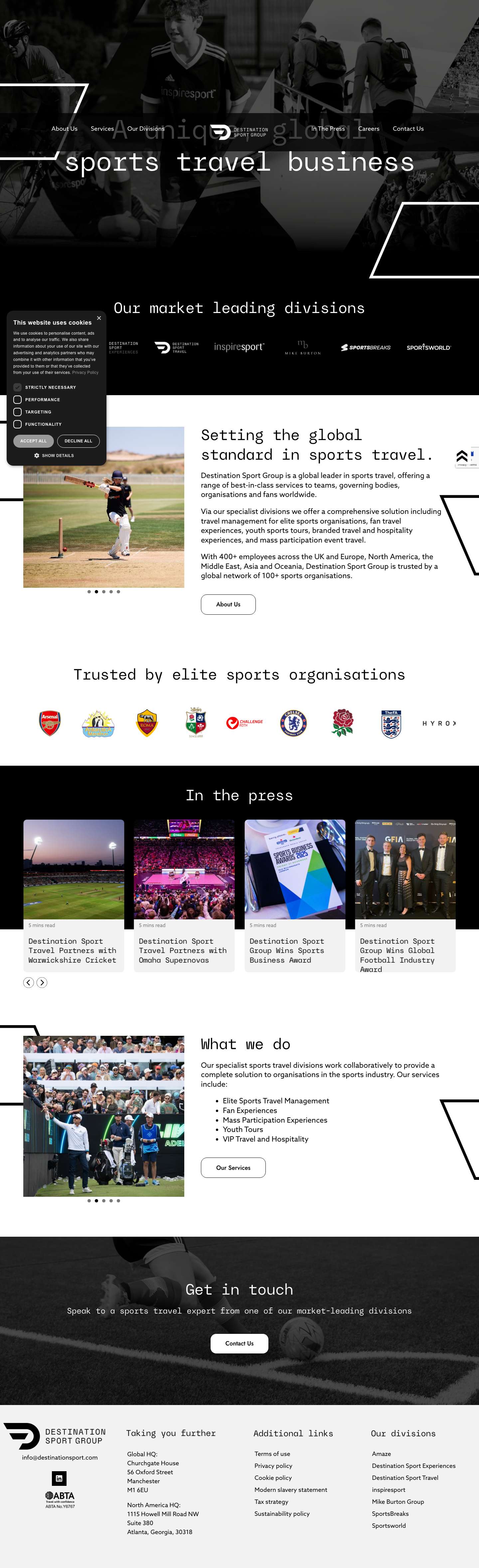 Home | Destination Sport - Full Screenshot